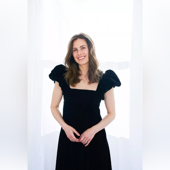 Doen Heirloom Celestine Dress in Black Velvet Size S Small - Picture 10 of 16